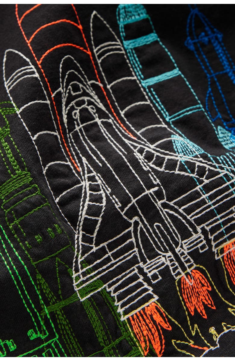 Mini Boden Kids' Linear Stitch T-Shirt, Alternate, color, Phantom Rocket