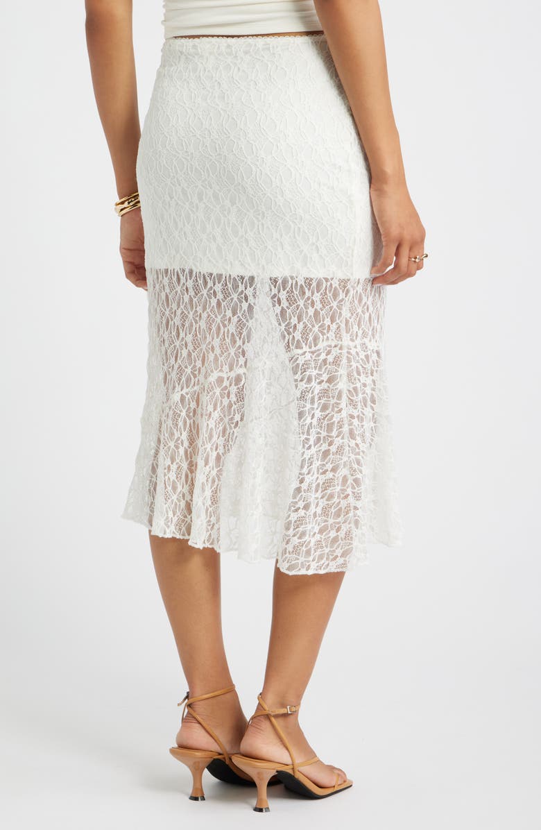 Open Edit Lace Midi Skirt, Alternate, color, Ivory