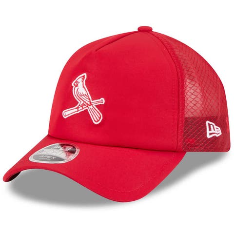 Men's New Era Red St. Louis Cardinals 2026 Batting Practice Alternate Apex 9FORTY Adjustable Hat