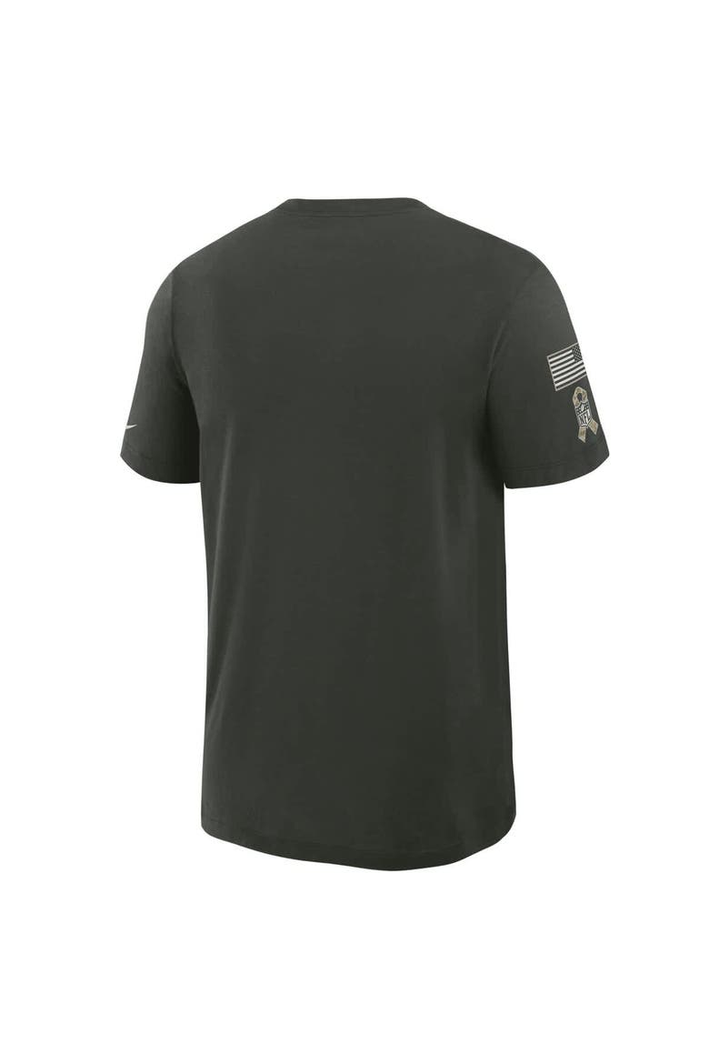 Men's Nike Dark Green Las Vegas Raiders 2025 Salute to Service Sideline Slub Dri-FIT T-Shirt, Alternate, color, Dark Green