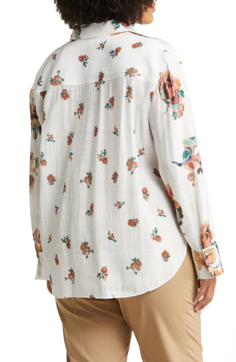 Vince Ikat Floral Blouse, Alternate, color, 