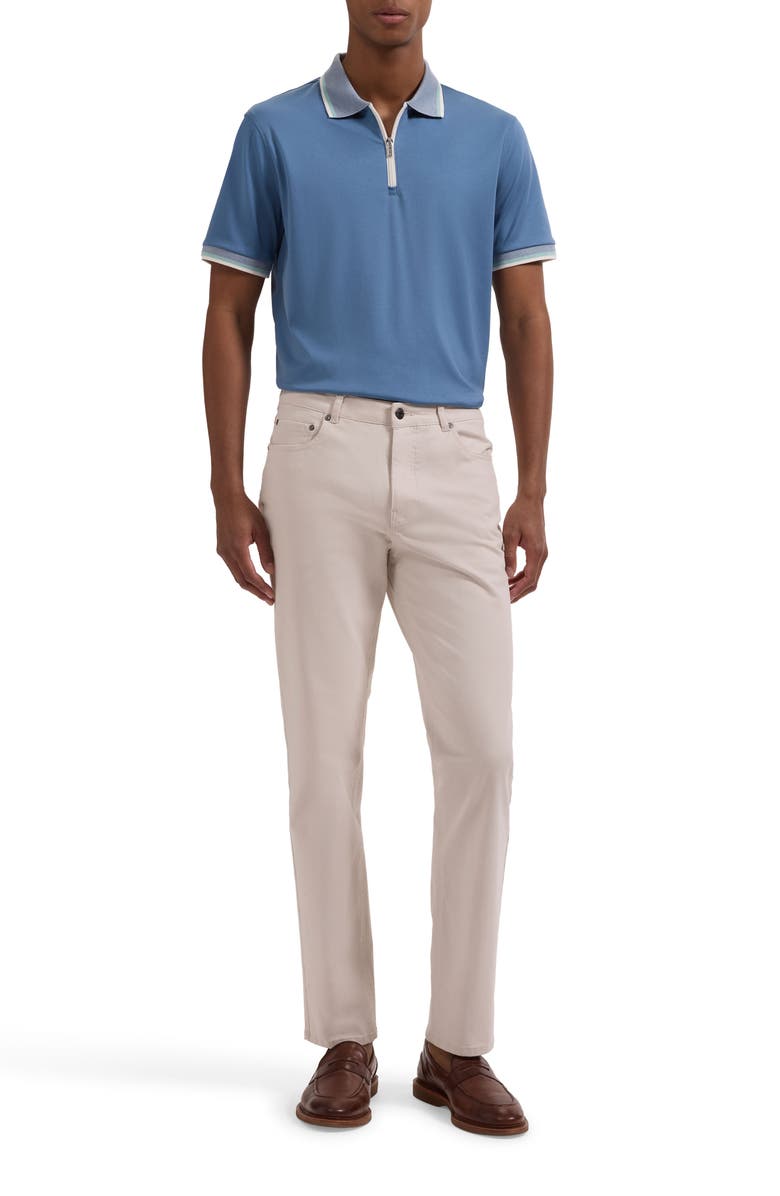 Bugatchi Quarter Zip Polo, Alternate, color, Peacock