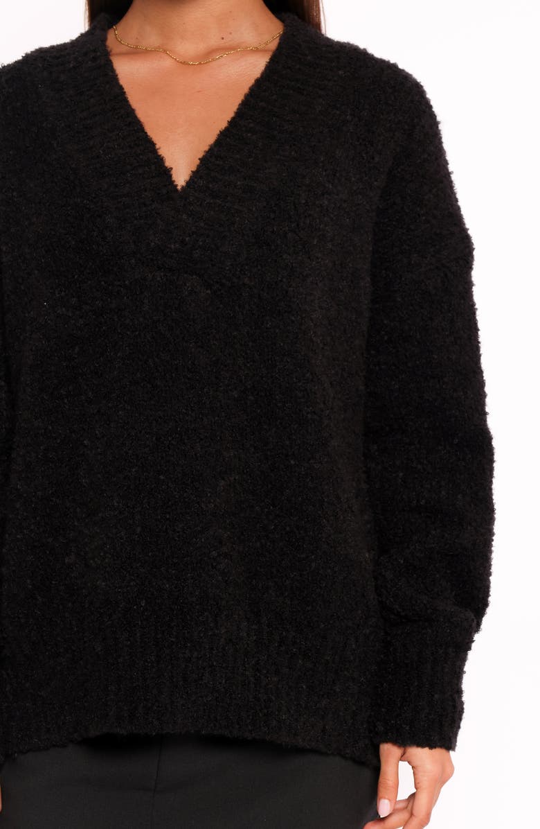 Petal & Pup Charisma V-Neck Sweater, Alternate, color, Black