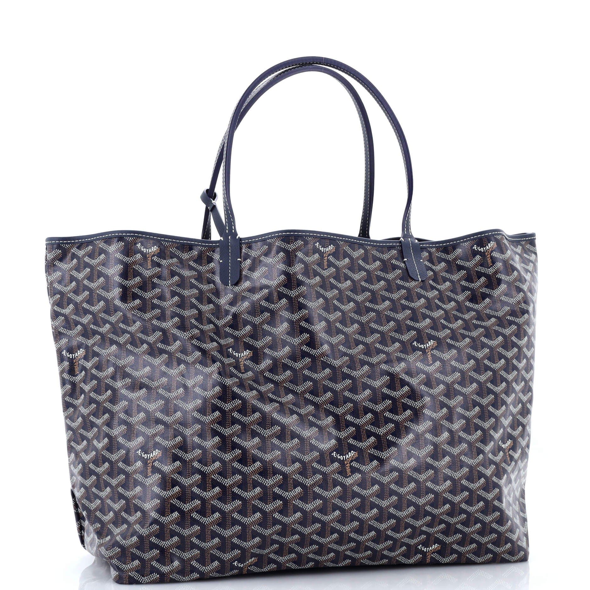 Pre-Owned Goyard Saint Louis Tote Coated Canvas GM, Alternate, color, Blue