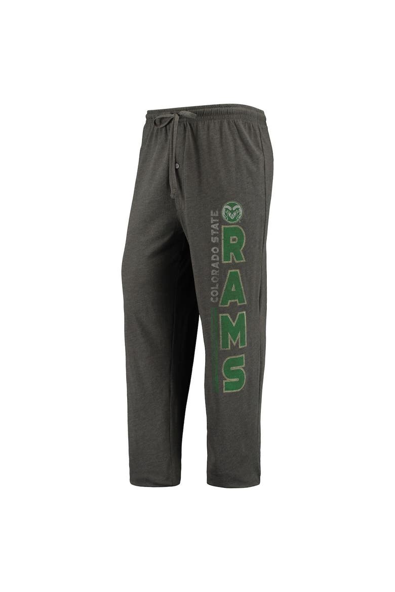 Men's Concepts Sport Heathered Charcoal/Green Colorado State Rams Meter T-Shirt & Pants Sleep Set, Alternate, color, Heather Charcoal
