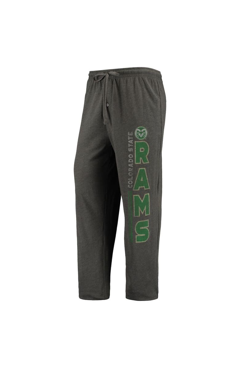 CONCEPTS SPORT Men's Concepts Sport Heathered Charcoal/Green Colorado State Rams Meter T-Shirt & Pants Sleep Set, Alternate, color, 