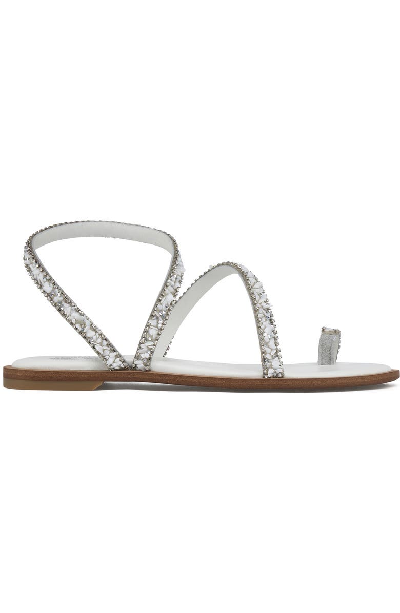 Grace Footwear Positano Crystal & Rhinestone Sandal, Alternate, color, White
