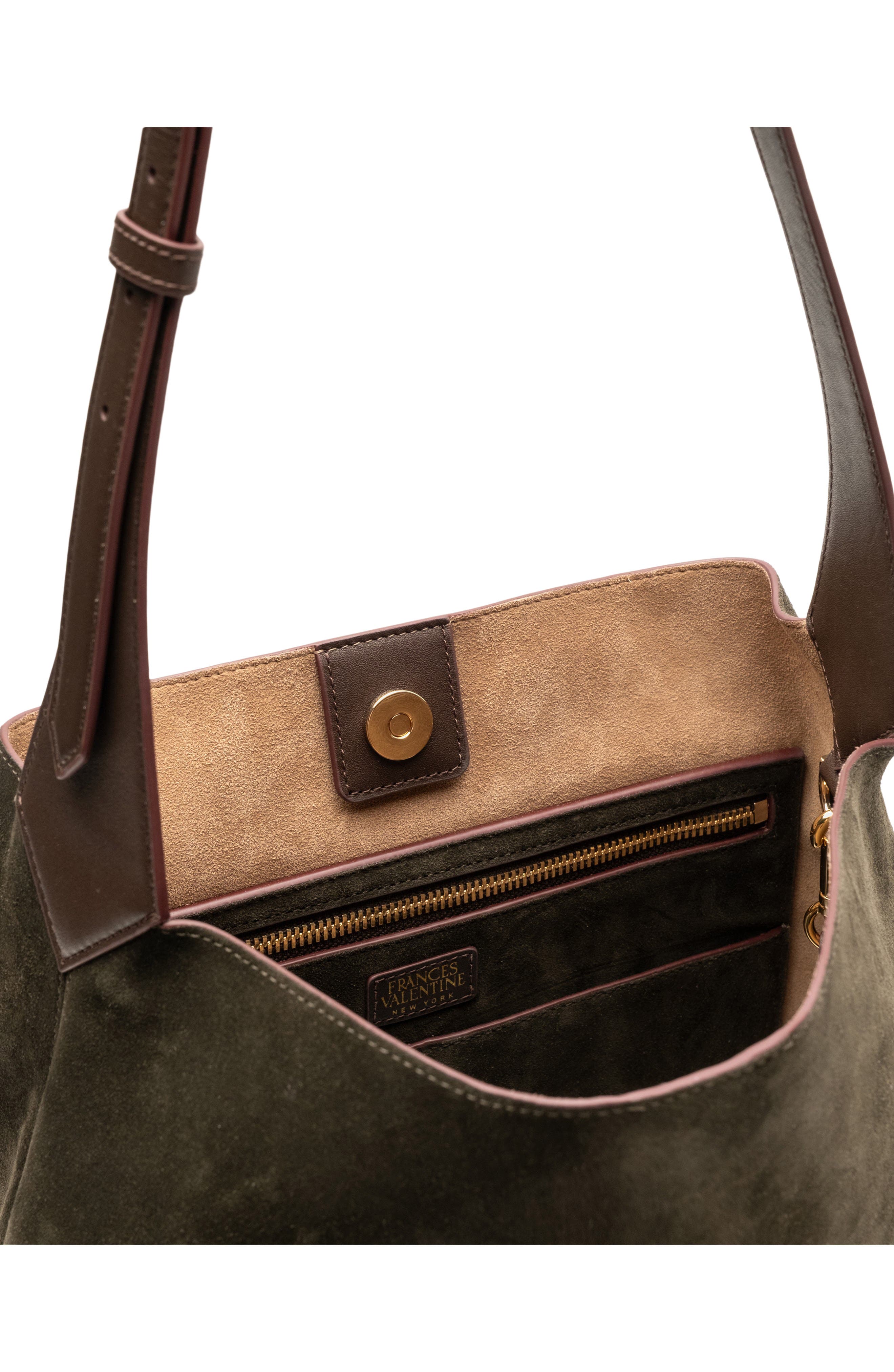 Frances Valentine Brynn Hobo Shoulder Bag with Pouch, Alternate, color, Olive