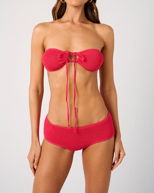 Weworewhat Cross Front Bandeau Top In Red