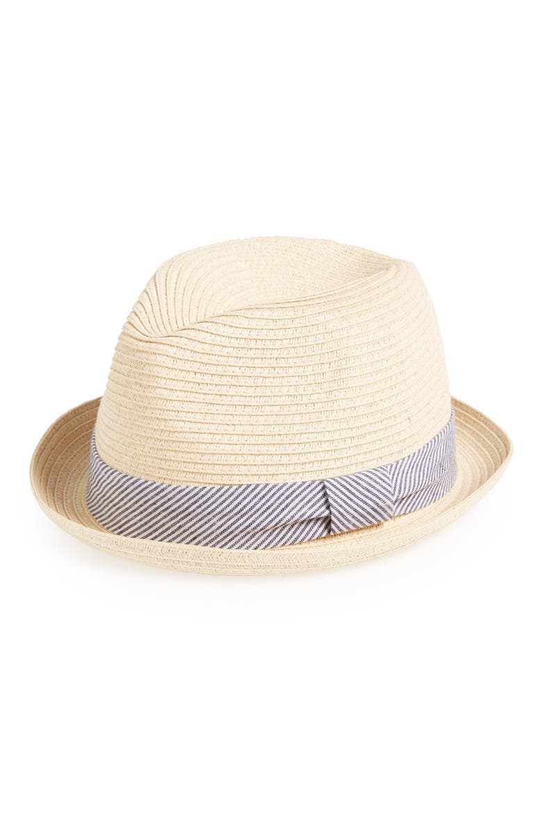 'Fireball' Straw Fedora, Main, color, NATURAL