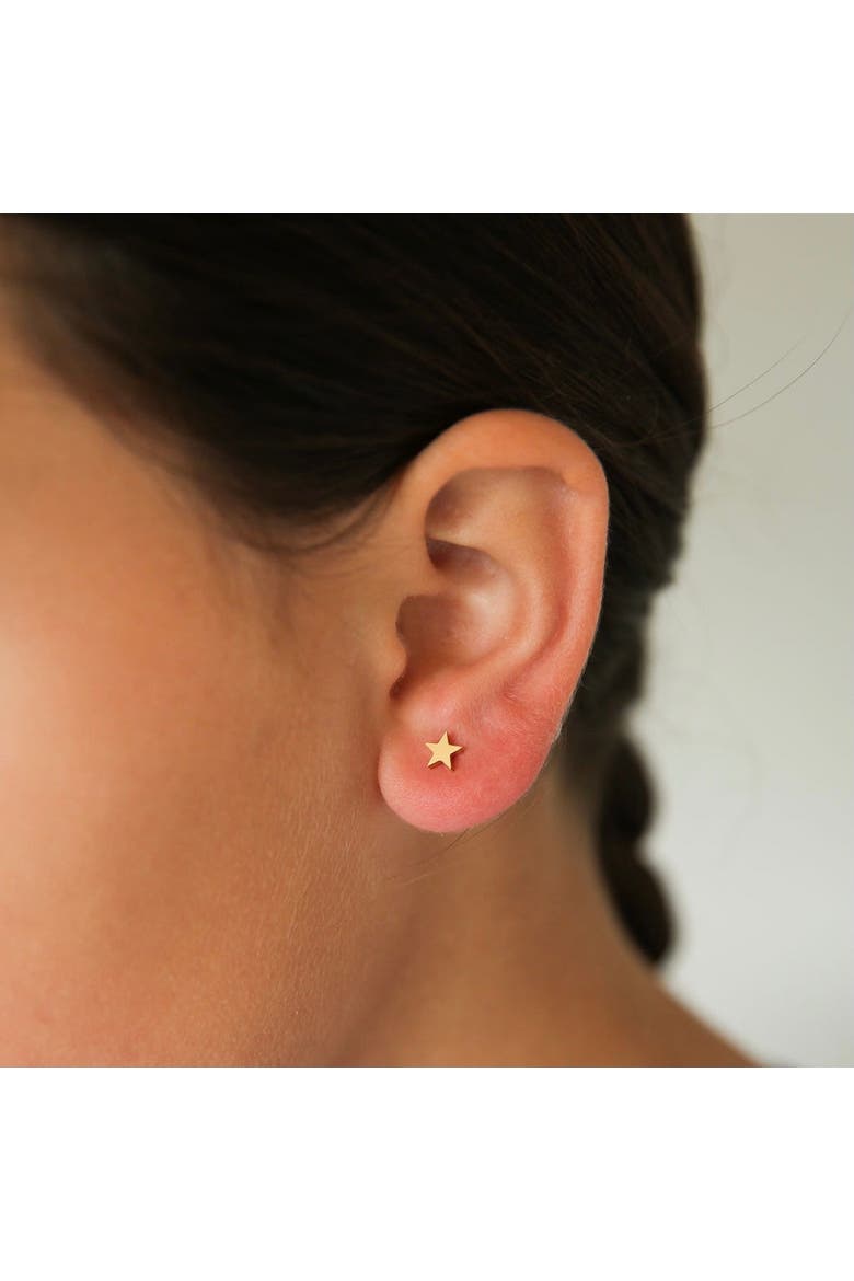 Star Stud Earrings, Alternate, color, Gold