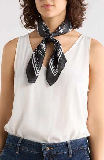 ELLIAN Bandana Print Square Scarf