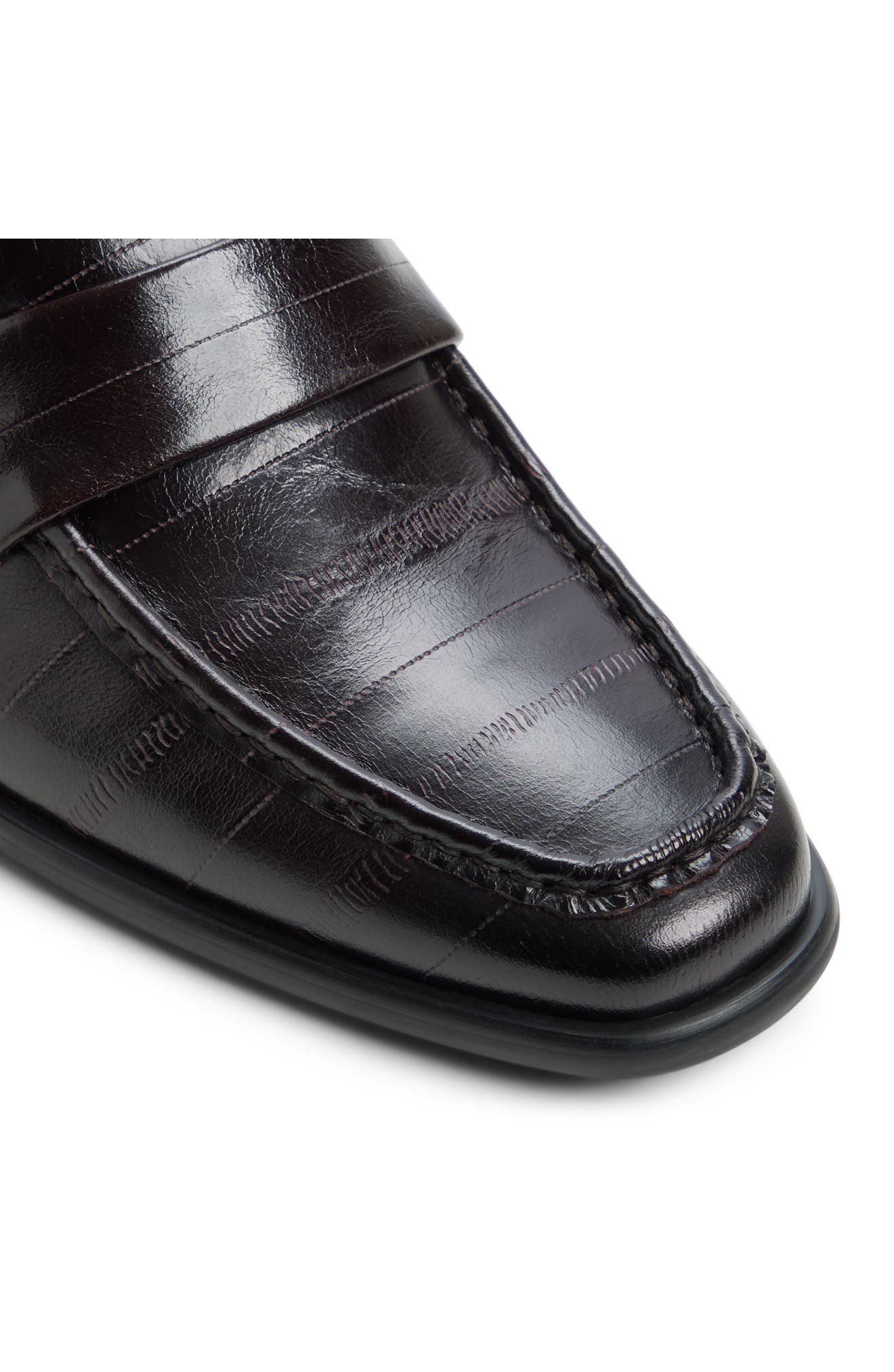 Emanuele Leather Loafer, Alternate, color, DARK BROWN