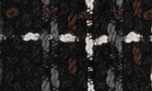 Noize Bouclé Longline Coat In Black