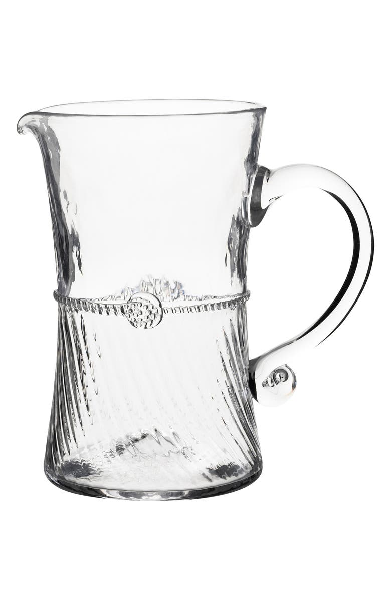Juliska Graham Glass Pitcher, Main, color, Clear