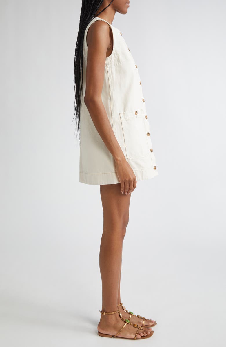 Veronica Beard Oakley Sleeveless Shift Dress, Alternate, color, Ecru