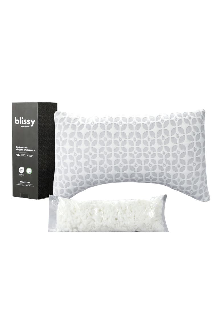 Adjustable Crescent Pillow, Alternate, color, WHITE