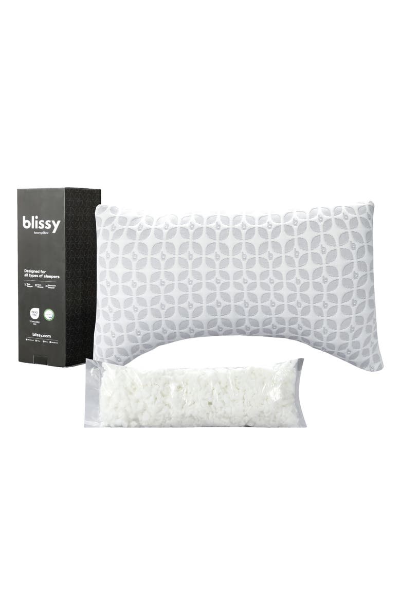 BLISSY Adjustable Crescent Pillow, Alternate, color, White