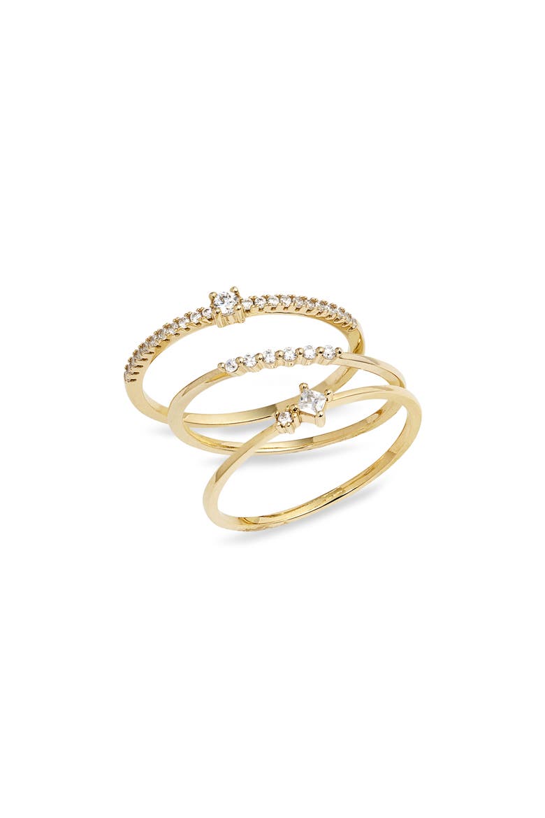 Itty Bitty Stacking Rings, Main, color, CLEAR- GOLD