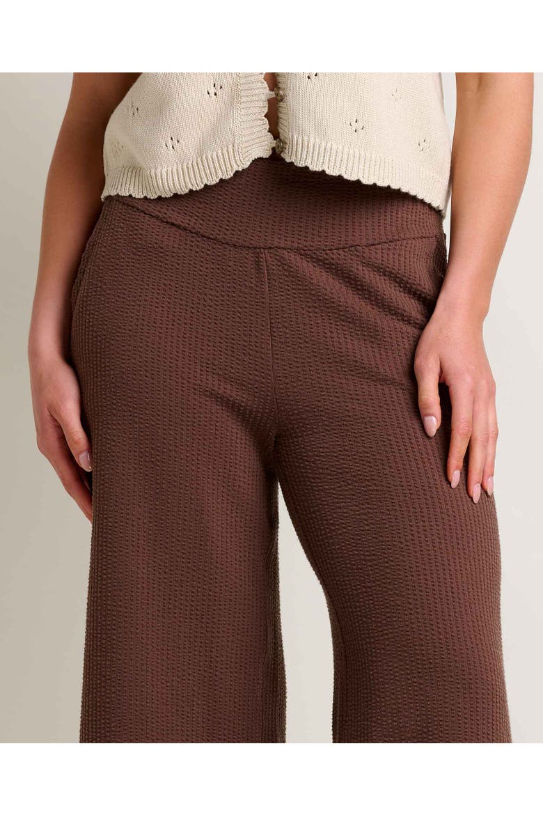 Chaka Wide Leg Crop Pant, Alternate, color, Chestnut Texture