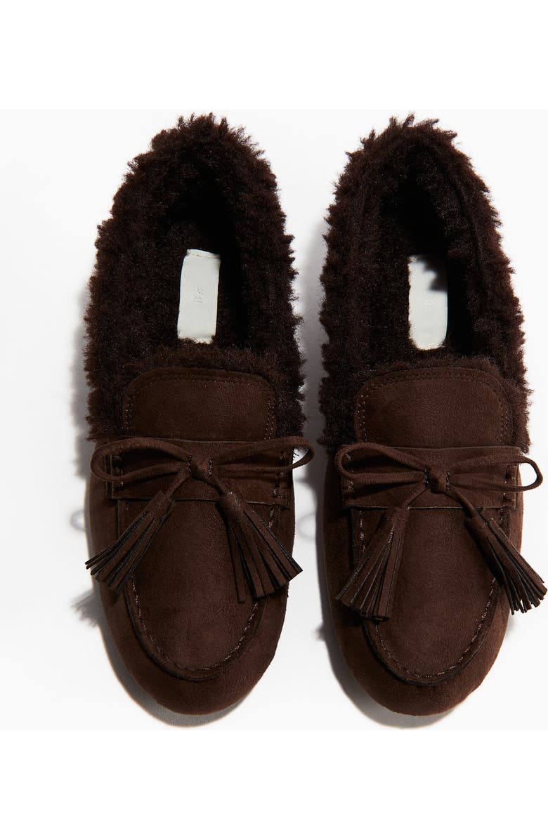 H&M Warm-lined Slippers, Alternate, color, Dark Brown