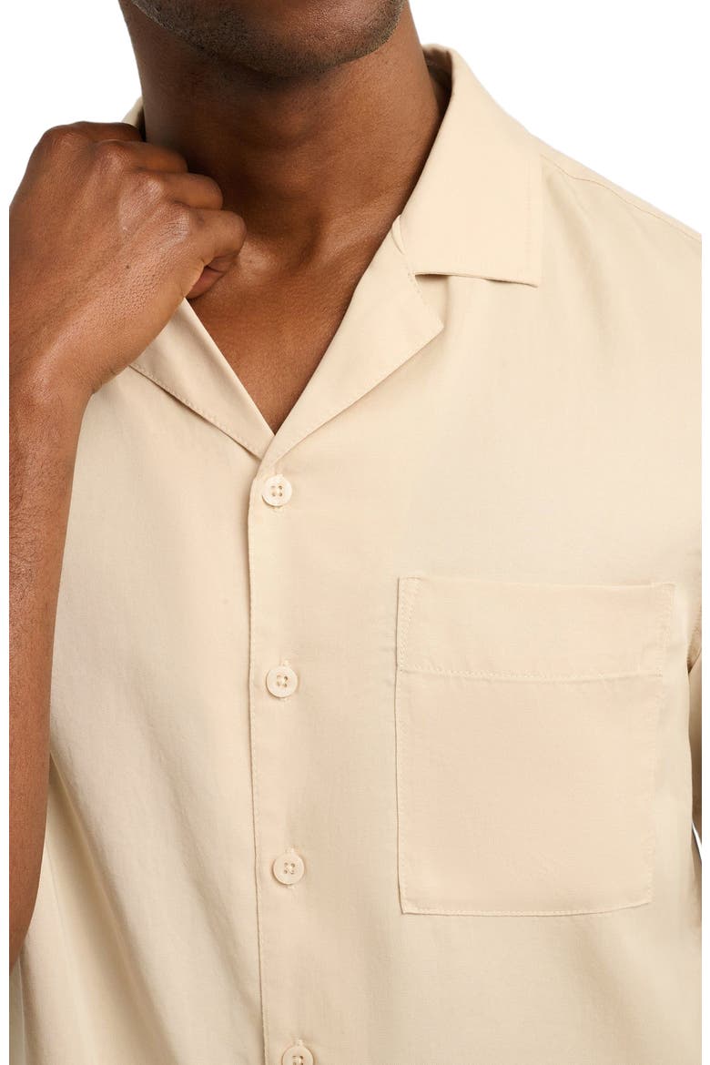 Lyocell Vacation Shirt, Alternate, color, STONE