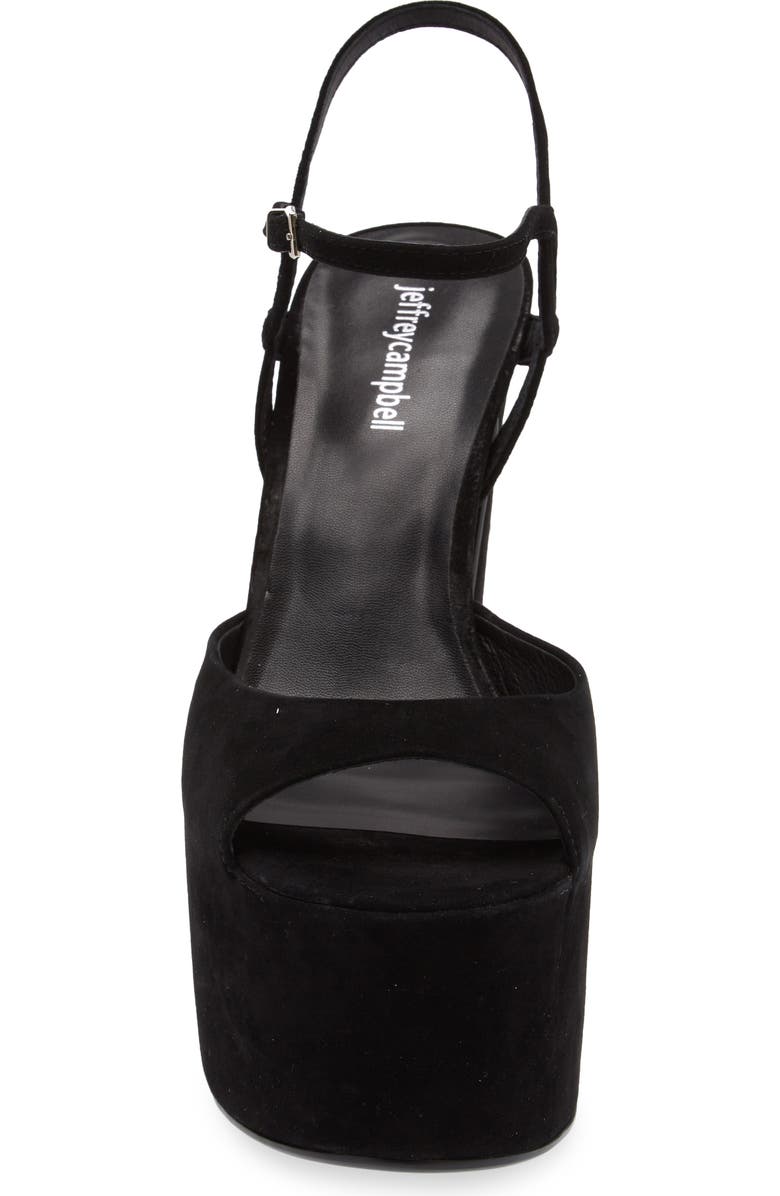 Jeffrey Campbell Ever Last Ankle Strap Platform Sandal, Alternate, color, Black Suede