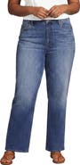 Lands' End Plus Size Soft Denim Mid Rise Relaxed Straight Leg Jeans