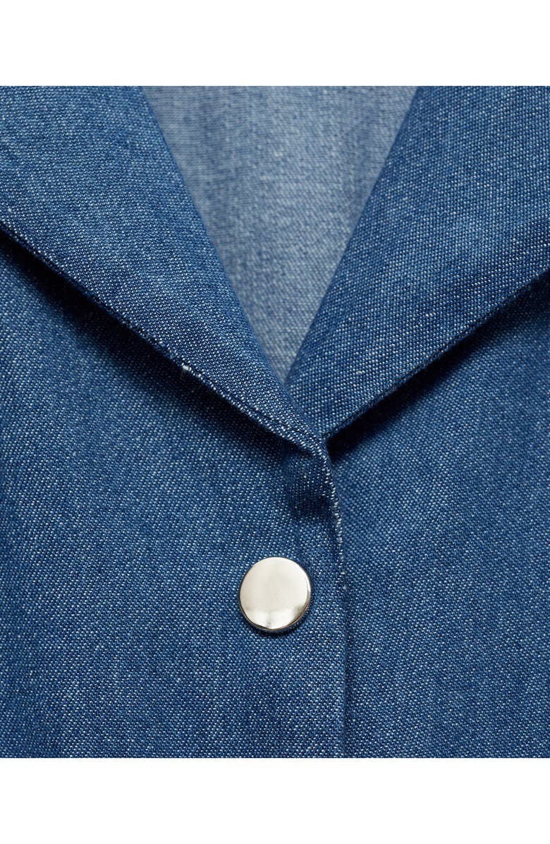 MANGO Denim Wide Leg Jumpsuit, Alternate, color, 