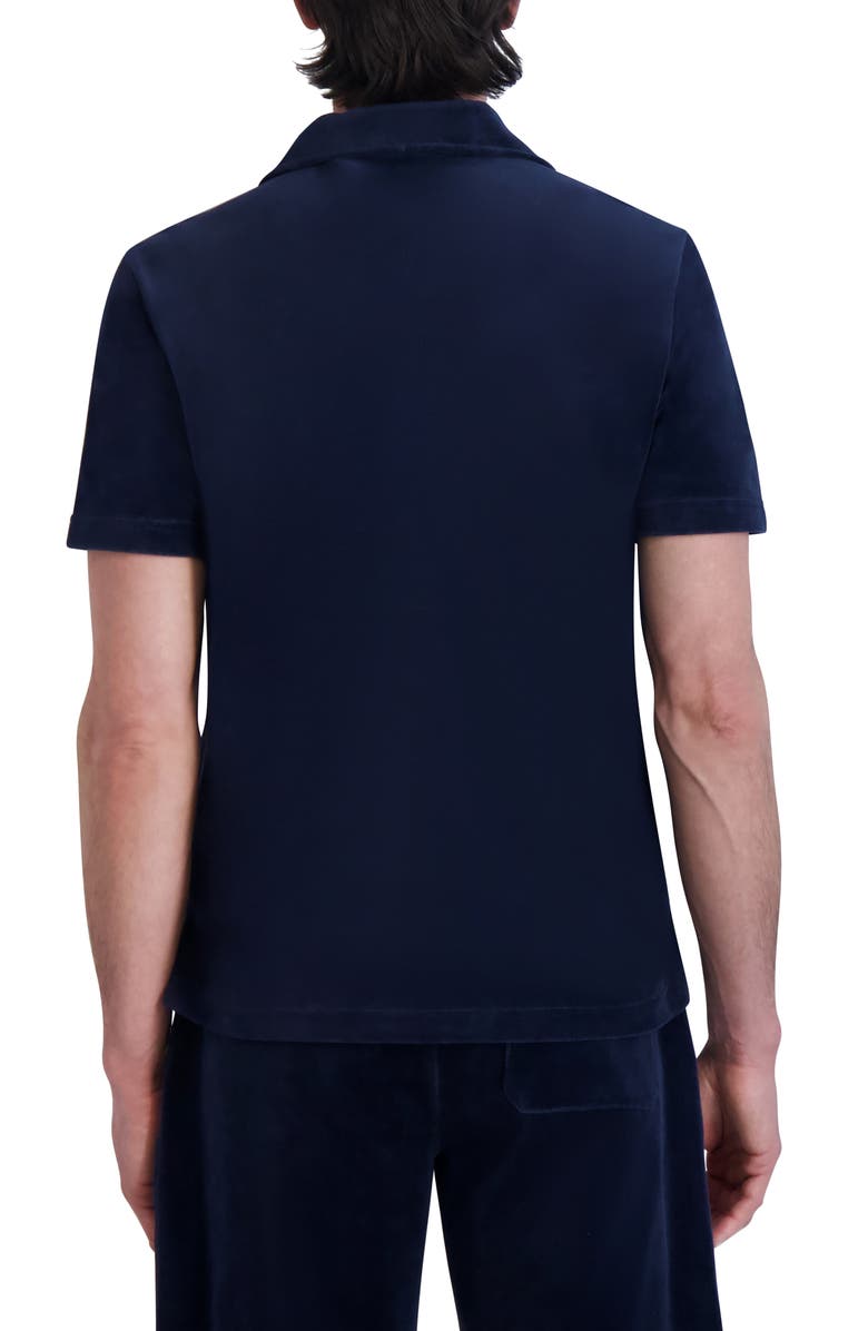 KARL LAGERFELD PARIS Johnny Collar Terry Cloth Polo, Alternate, color,