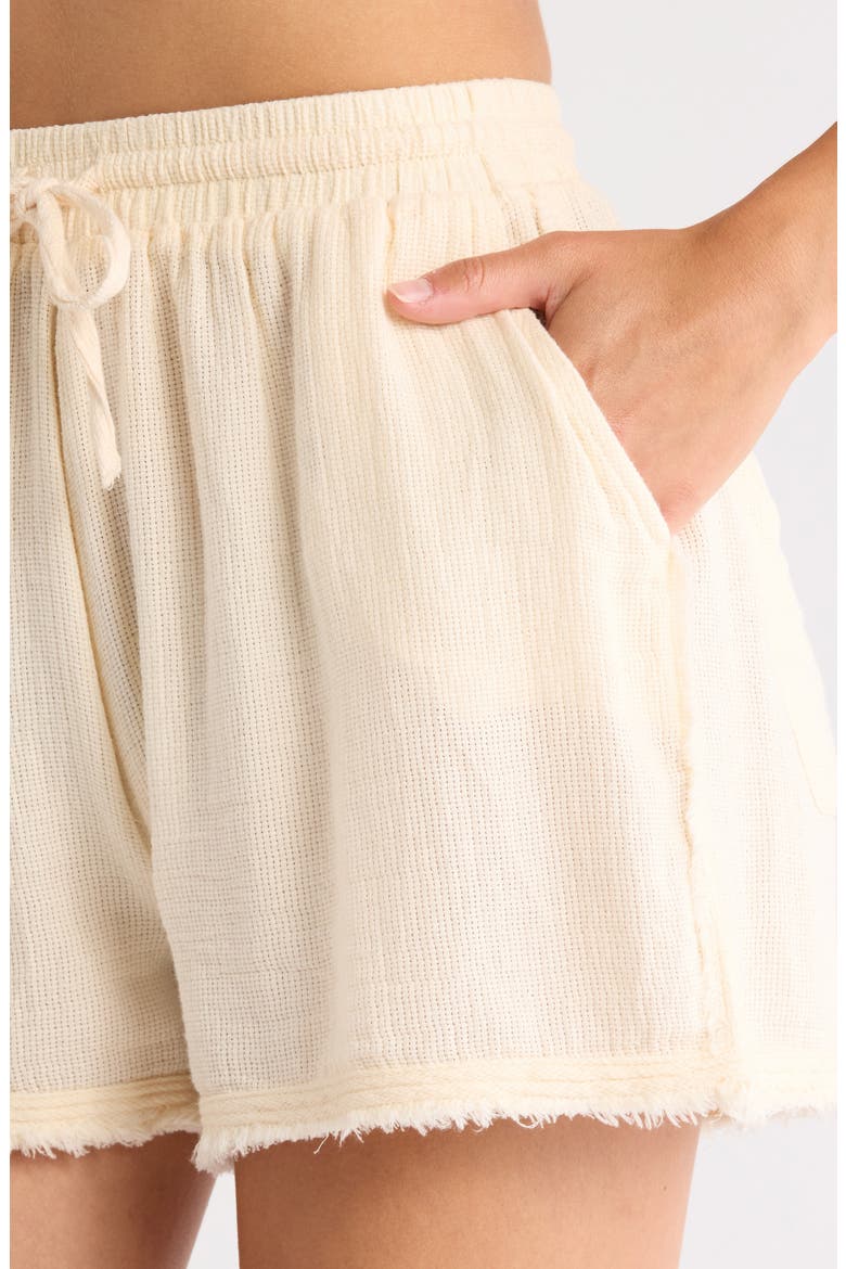 Tie Waist Cover-Up Shorts, Alternate, color, NATURAL