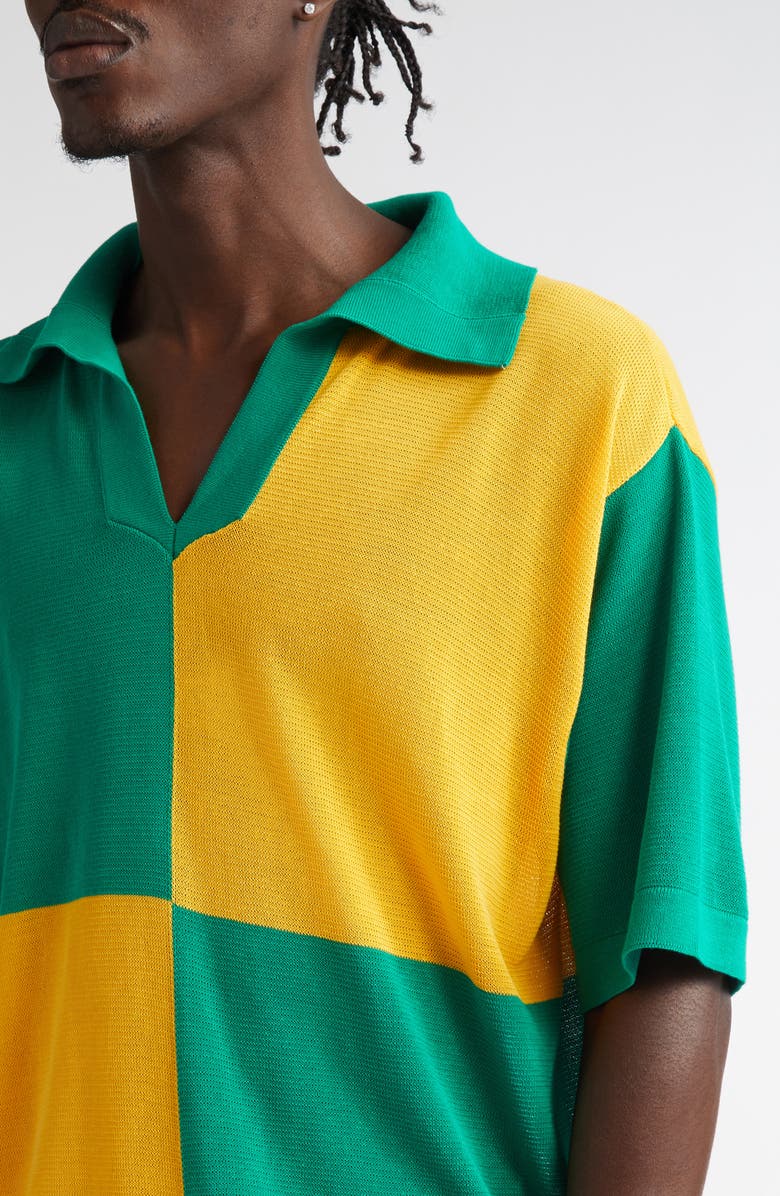 Bode Checker Polo, Alternate, color, Yellow Green