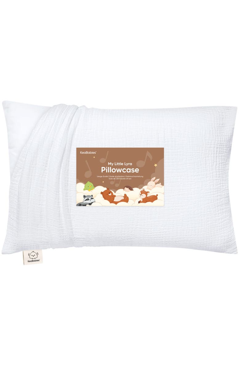 KeaBabies 1-Pack My Little Lyra Pillowcase, Main, color, Soft White
