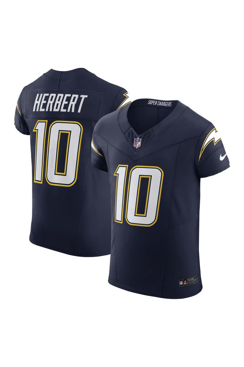 Men's Nike Justin Herbert Navy Los Angeles Chargers Alternate Super Chargers Vapor F.U.S.E. Elite Jersey, Main, color, Navy