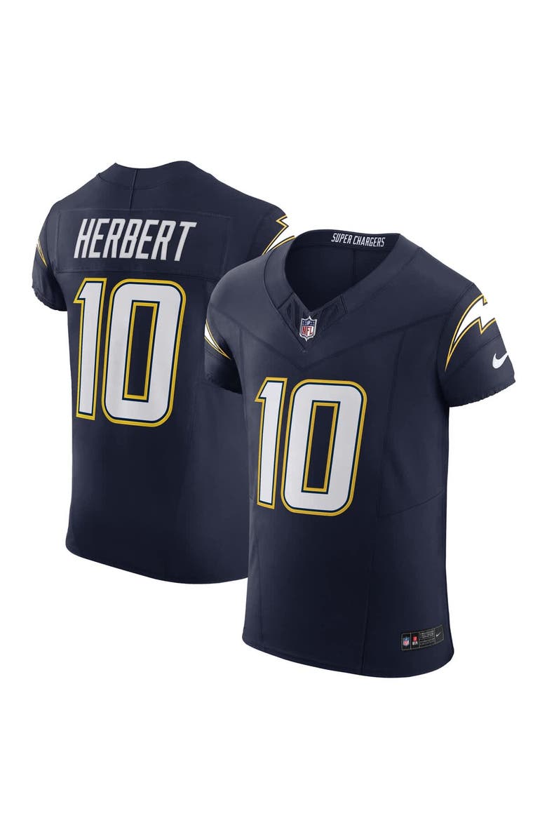 Nike Men's Nike Justin Herbert Navy Los Angeles Chargers Alternate Super Chargers Vapor F.U.S.E. Elite Jersey, Main, color, Navy