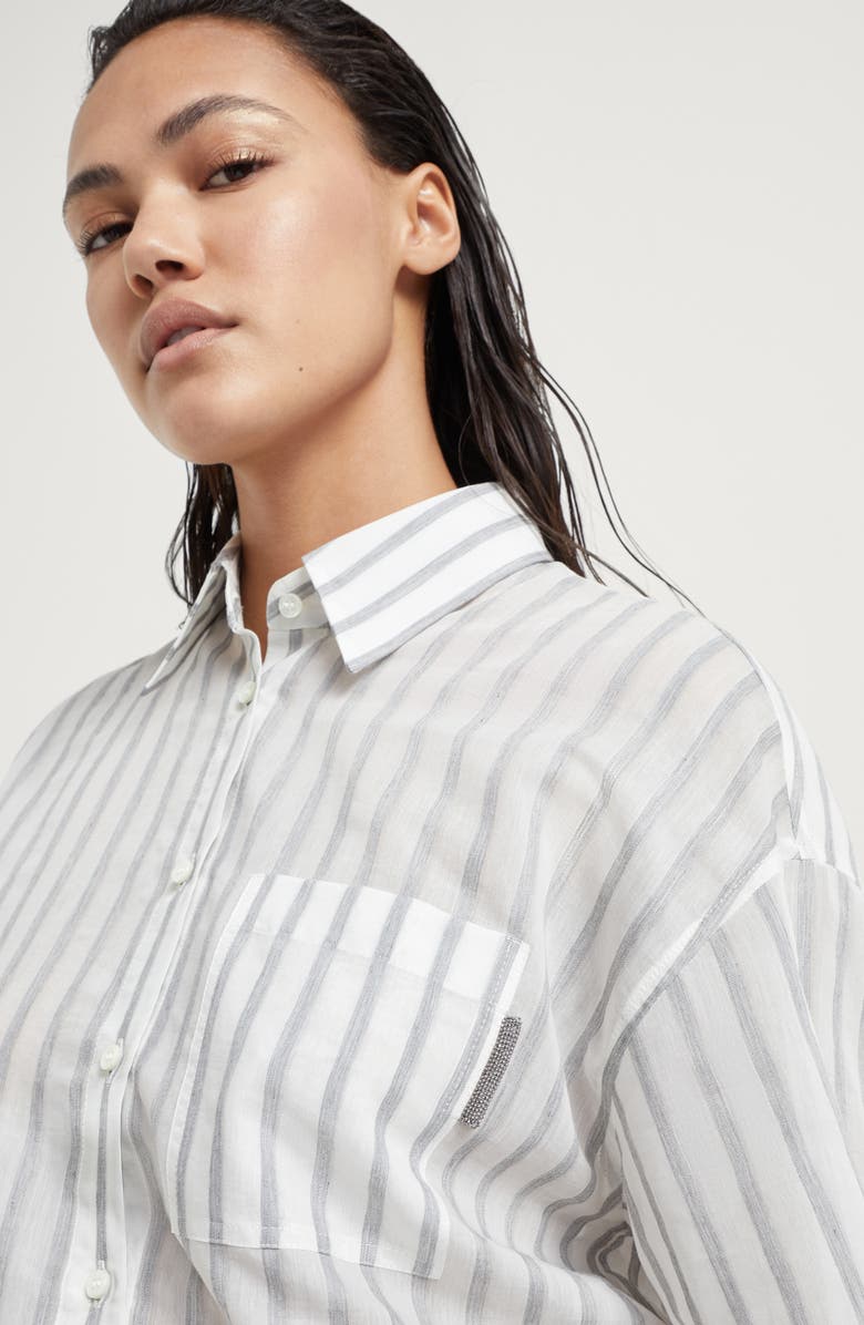 Brunello Cucinelli Organza shirt, Alternate, color, 