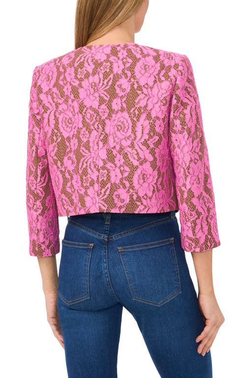 Shop Cece Lace Rhinestone Button Jacket In Antique Olive