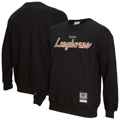 Men
s Mitchell 
Ness  Black Texas Longhorns Elite Script Pullover Sweatshirt