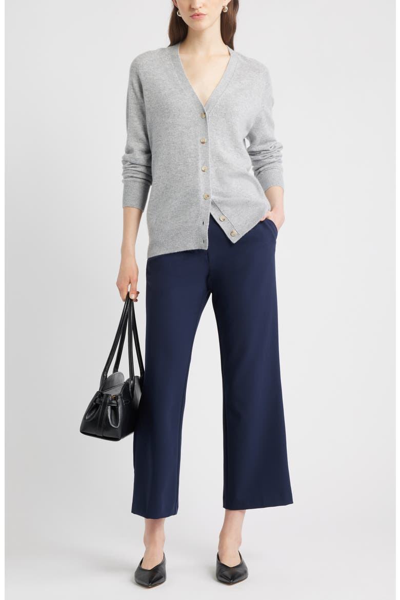 Cashmere V-Neck Cardigan, Alternate, color, GREY SILK HEATHER