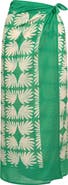 Sunshine Tienda Viridian Tile Print Cotton Sarong