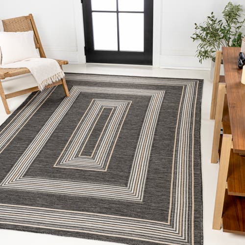 JONATHAN Y JONATHAN Y ARGO CLASSIC NAUTICAL MITRE STRIPE REVERSIBLE MACHINE-WASHABLE INDOOR/OUTDOOR AREA RUG