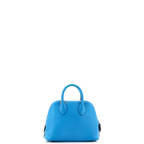 Pre-owned Hermes Hermes Bolide 1923 Bag Evercolor Mini In Blue