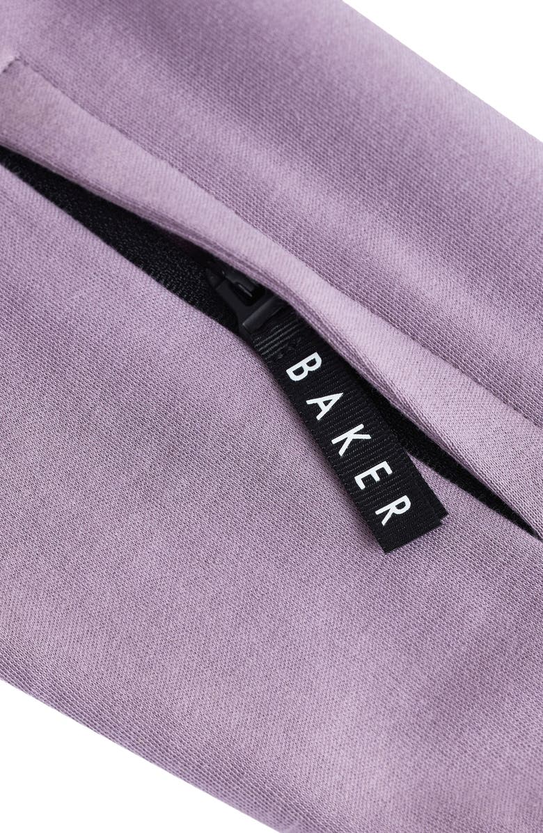 Baker by Ted Baker Kids' Long Sleeve Cotton Graphic Half Snap Polo, Alternate, color, Purple