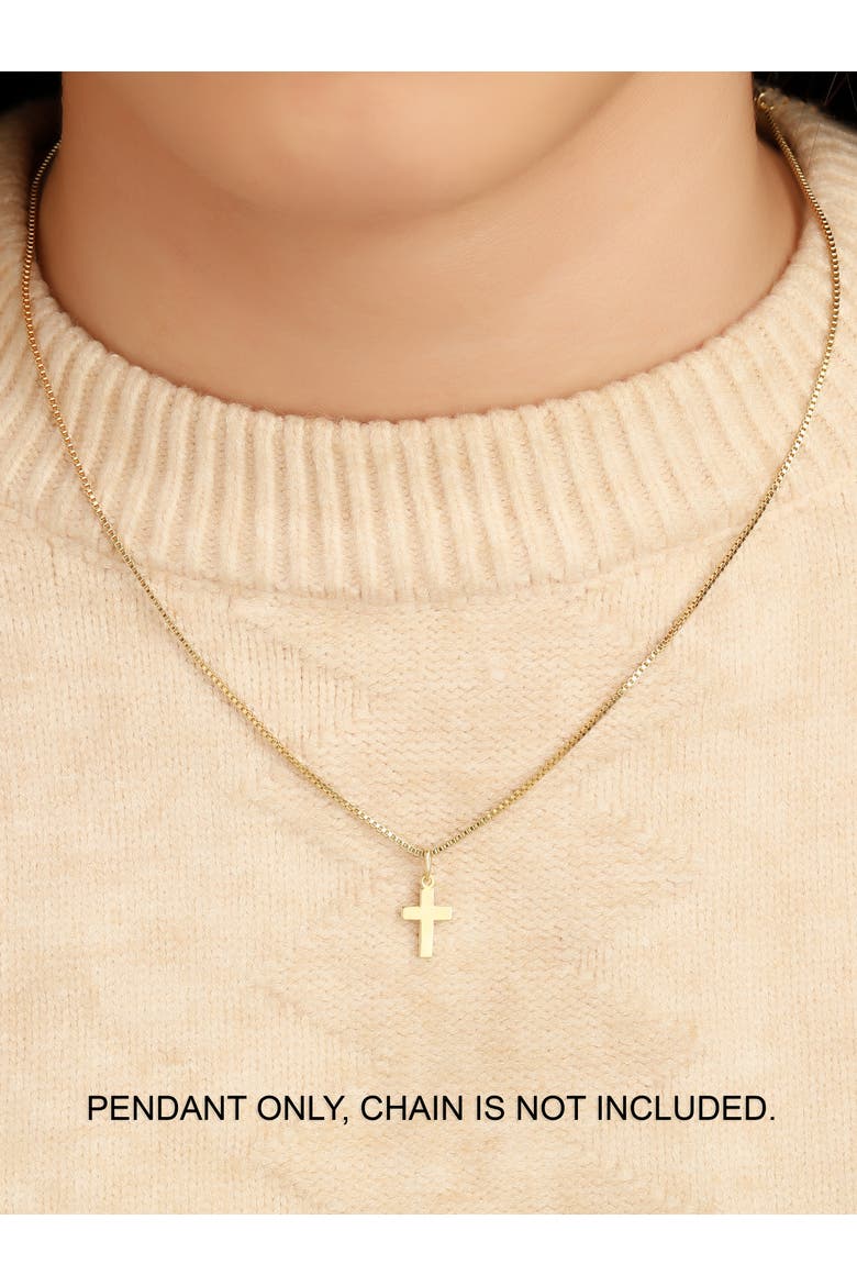 Cross Pendant in 14K Gold, Alternate, color, Yellow Gold
