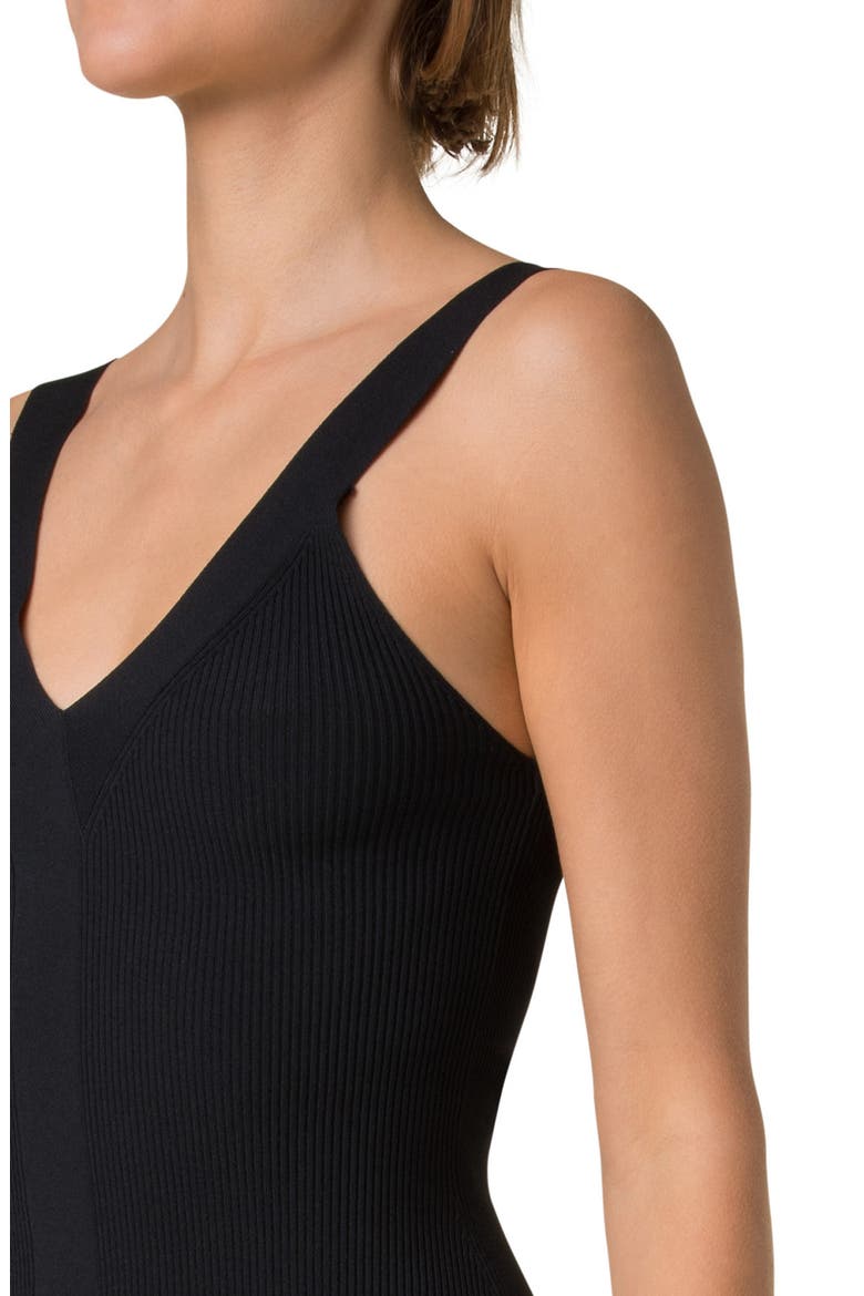 Rib Knit Body-Con Tank Dress, Alternate, color, BLACK-CREAM