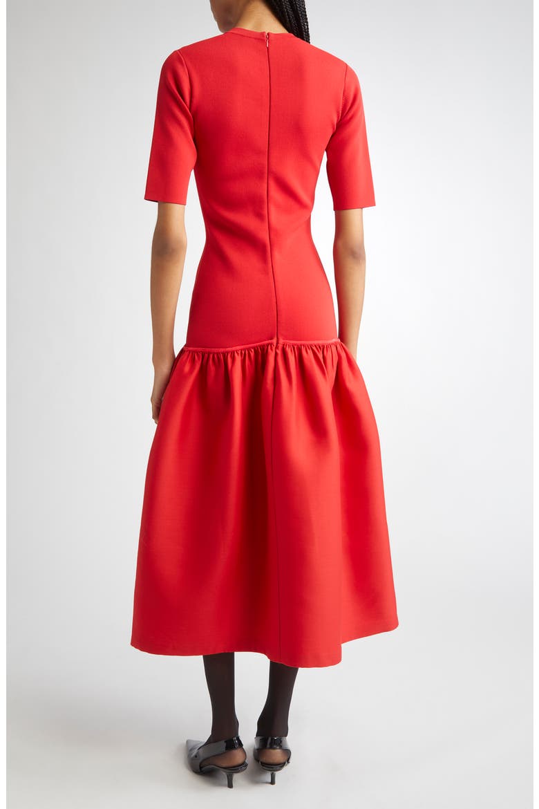 Twinflower Flounce Sweater Dress, Alternate, color, POPPY