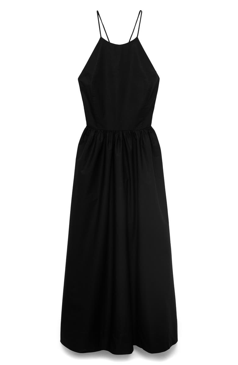 MANGO Sleeveless Fit & Flare Maxi Dress, Alternate, color, Black