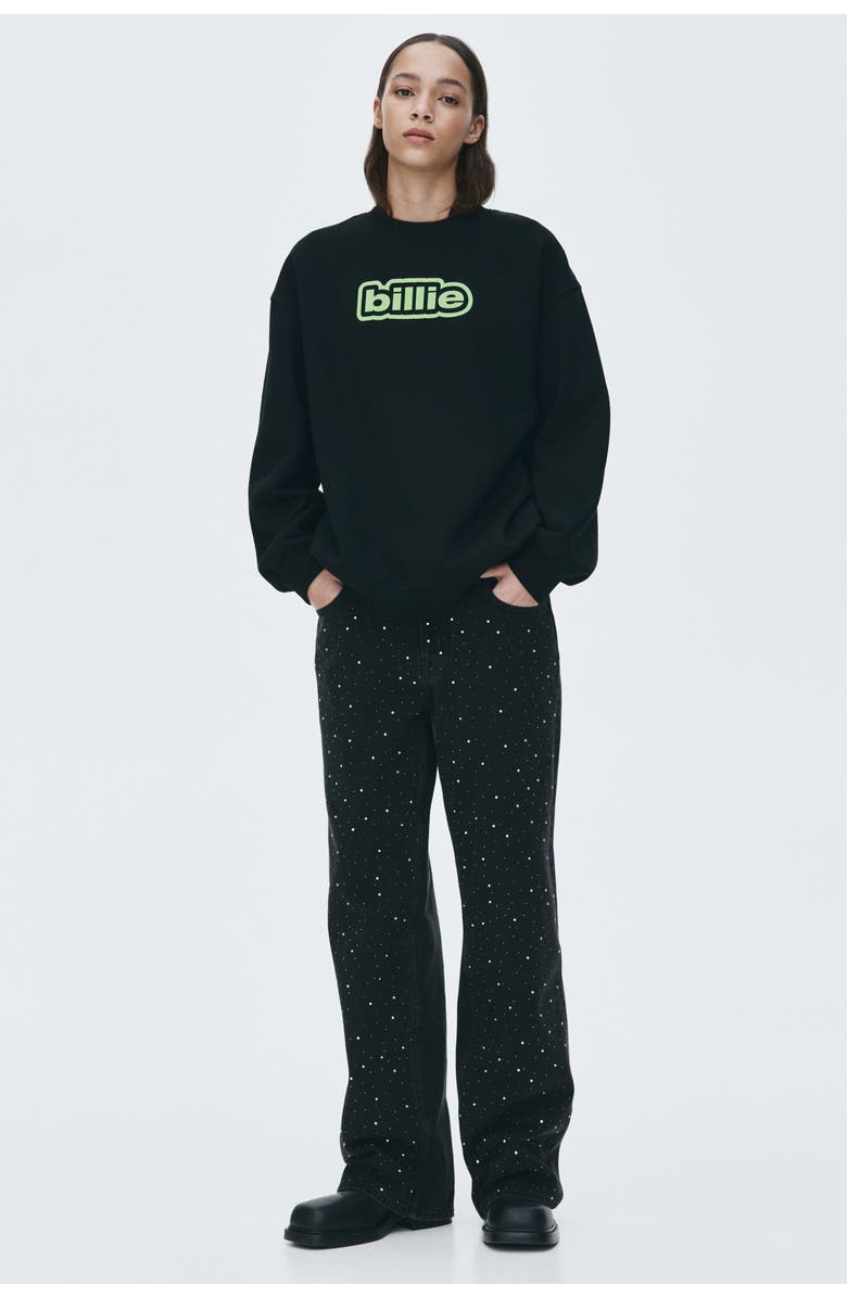 H&M Oversized Print-motif Sweatshirt, Alternate, color, Black/Billie Eilish