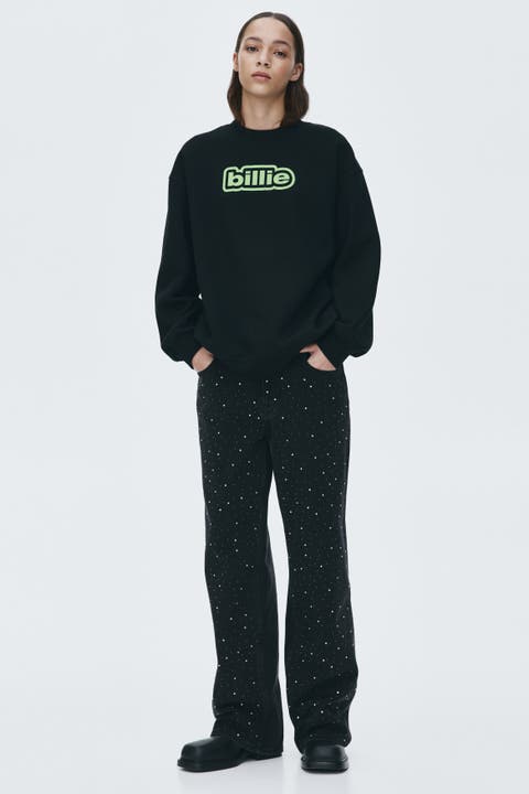 Oversized Print-motif Sweatshirt