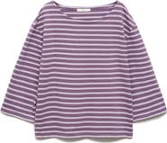MANGO Stripe Cotton T-Shirt